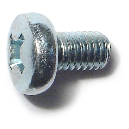 Midwest Fastener M6-1.00 x 10 mm Phillips Pan Machine Screw, Zinc Plated Steel, 50 PK 51571